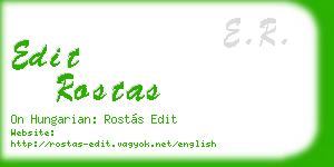 edit rostas business card
